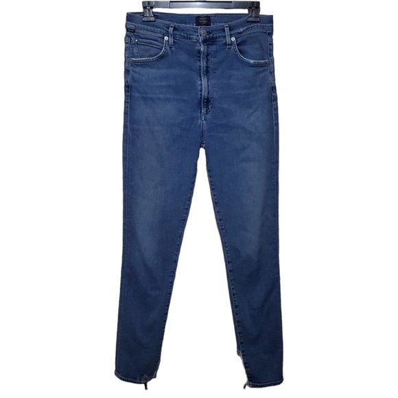 Citizens of Humanity Chrissy High Rise Skinny Jeans Women's Sz 30 Distressed - Picture 1 of 12